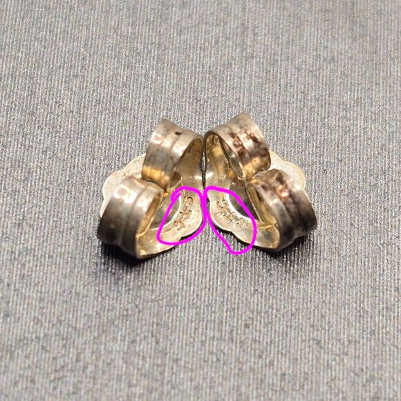 VTG Sterling Silver Hammered Triangle Stud Earrings 1.5" Signed Silpada? - Picture 5 of 7